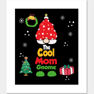 The cool mom Gnome Funny Xmas Family Group Pj Posters and Art